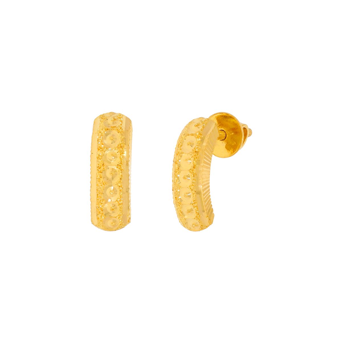 Effortlessly Sleek 22K Gold Studs