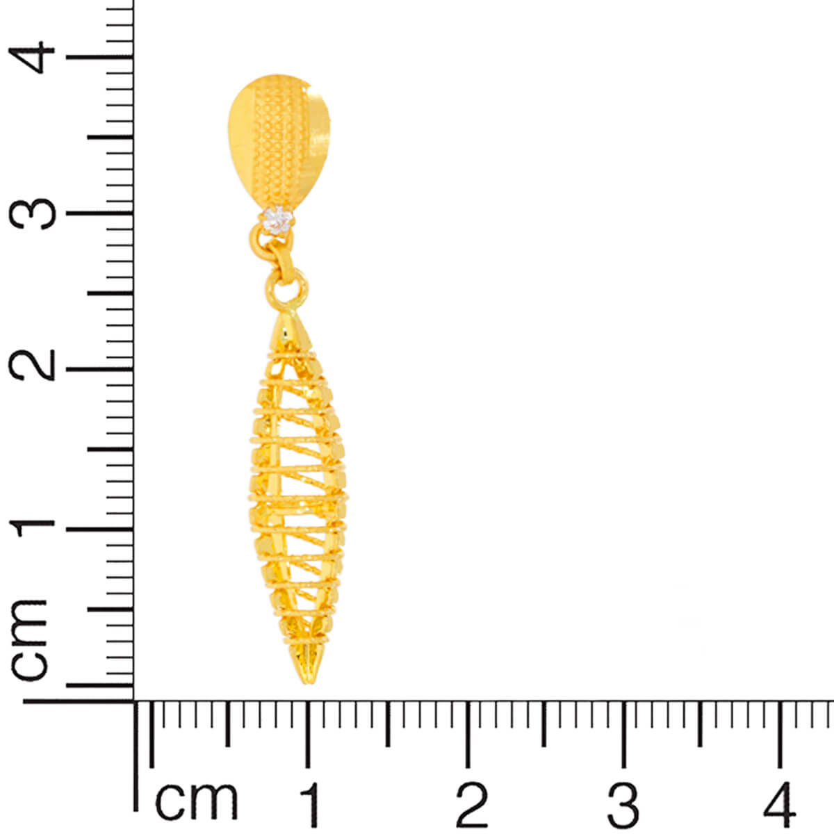 Sleek Sophisticated Gold Danglers 22K