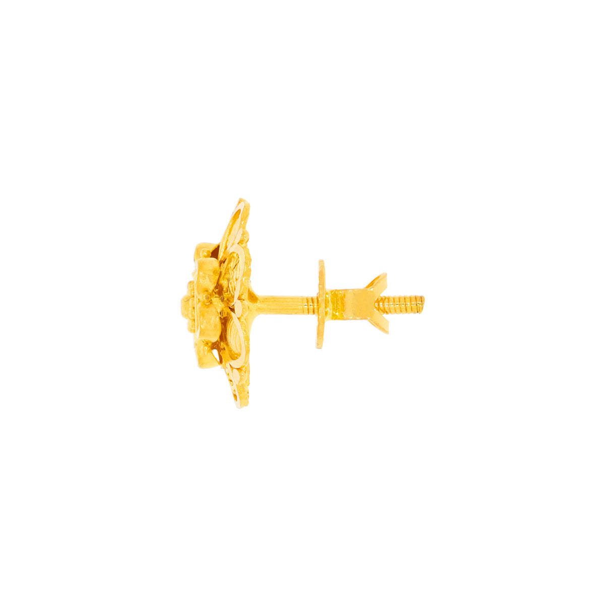 Exclusive 22K Gold Floral Stud Earrings