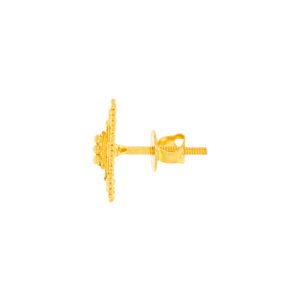Classic Elegance Square Design 22K Gold Stud Earrings