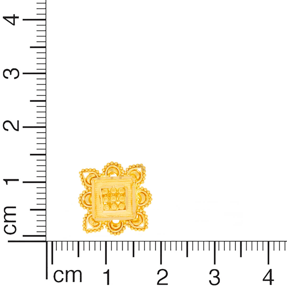 Classic Elegance Square Design 22K Gold Stud Earrings