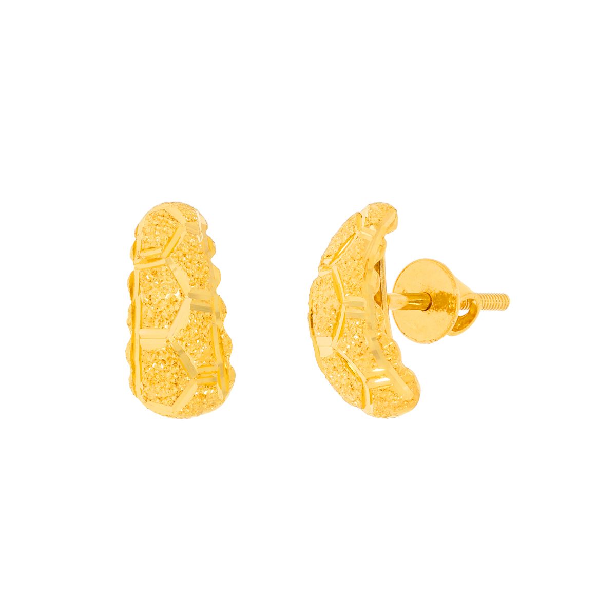 22K Golden Charm Slender Studs