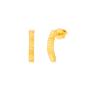 Contemporary Minimalism Gold Studs 22K