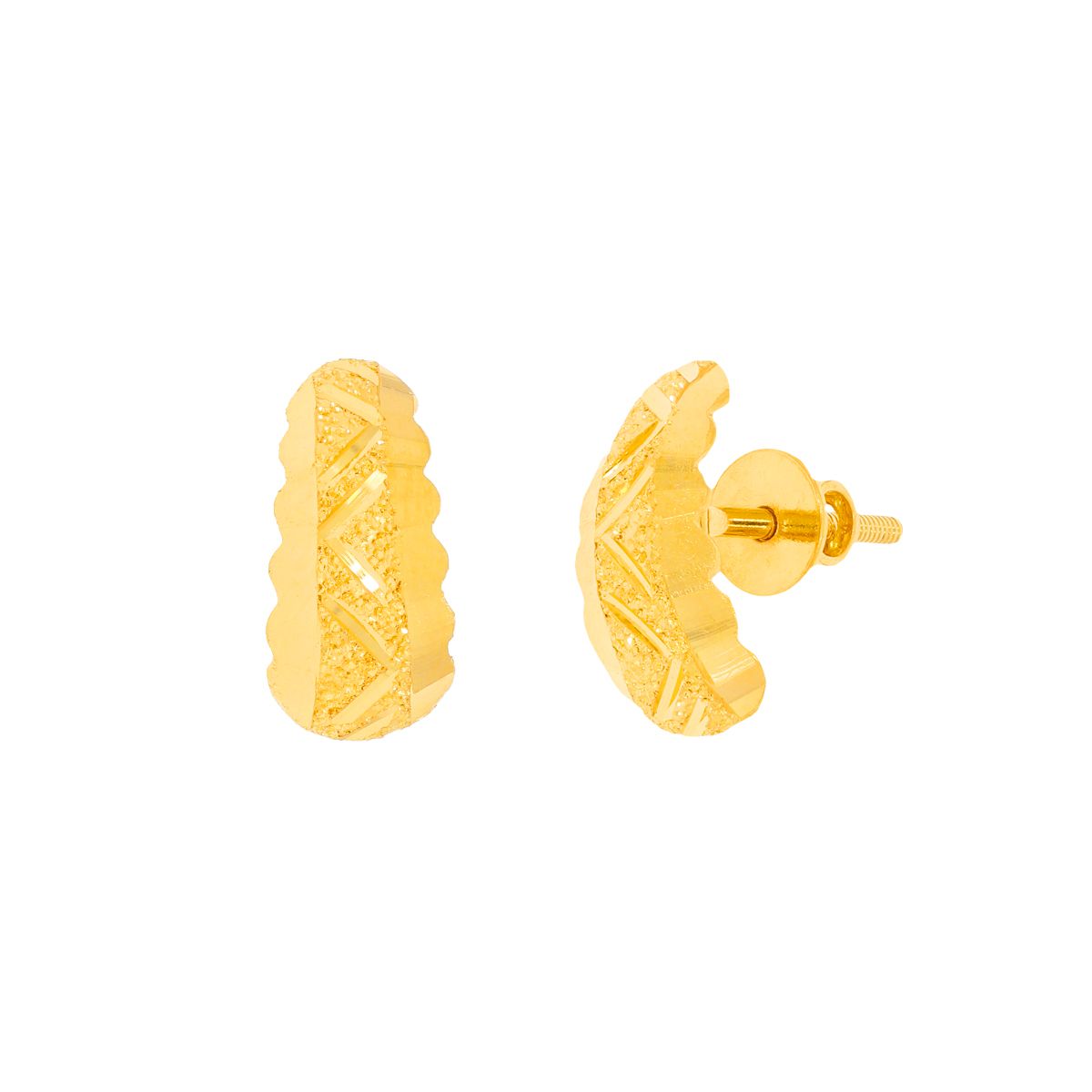 Shimmering 22K Gold Studs for Sleek Look