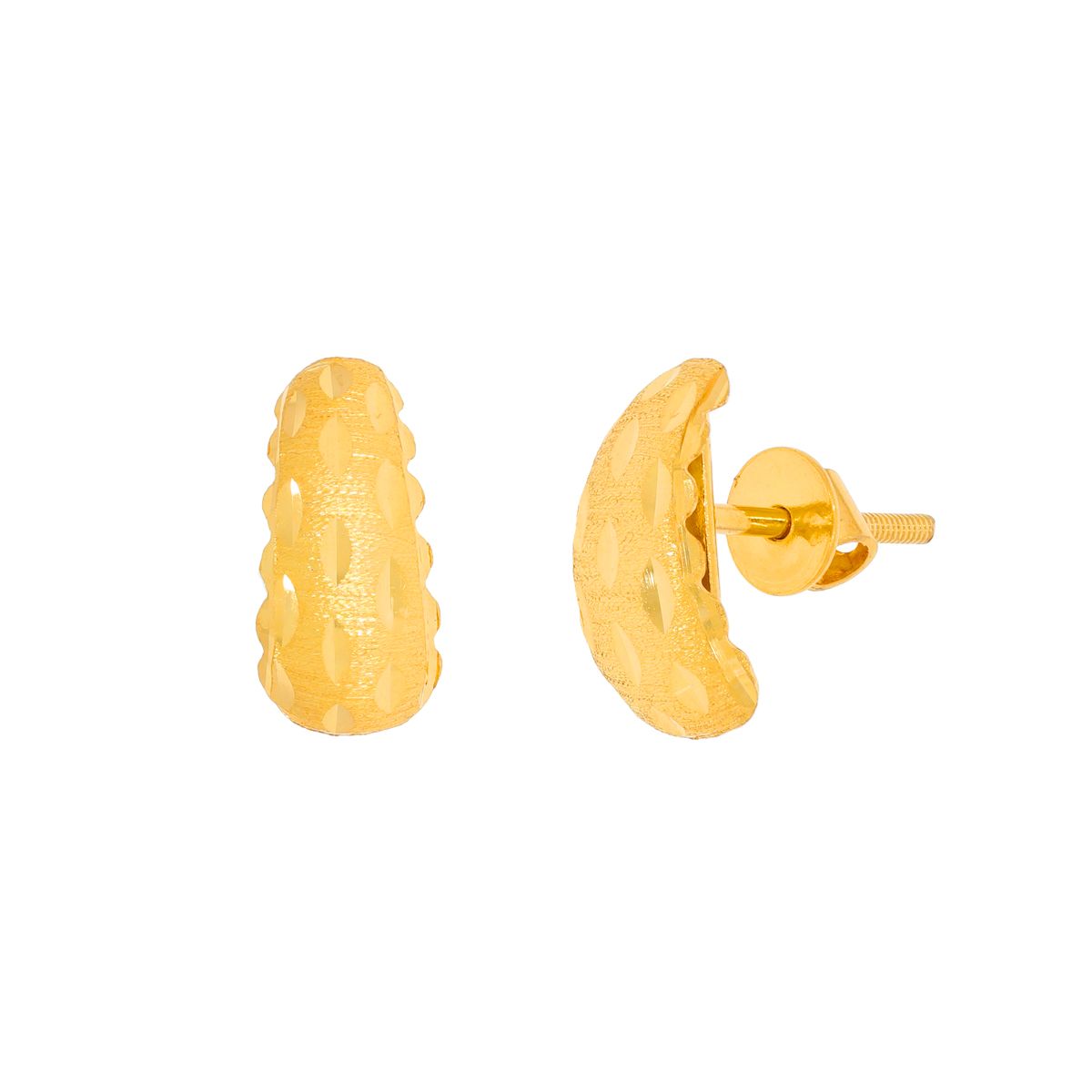 Sleek Sophisticated Gold Studs 22K