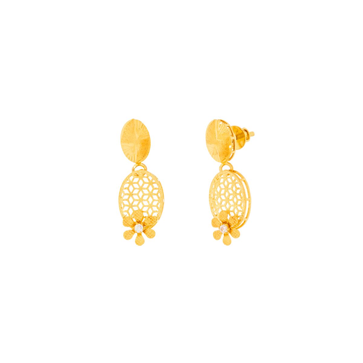 Minimal Flair Gold Danglers 22K