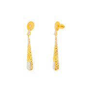 22K Sleek Minimalist Modern Gold Danglers