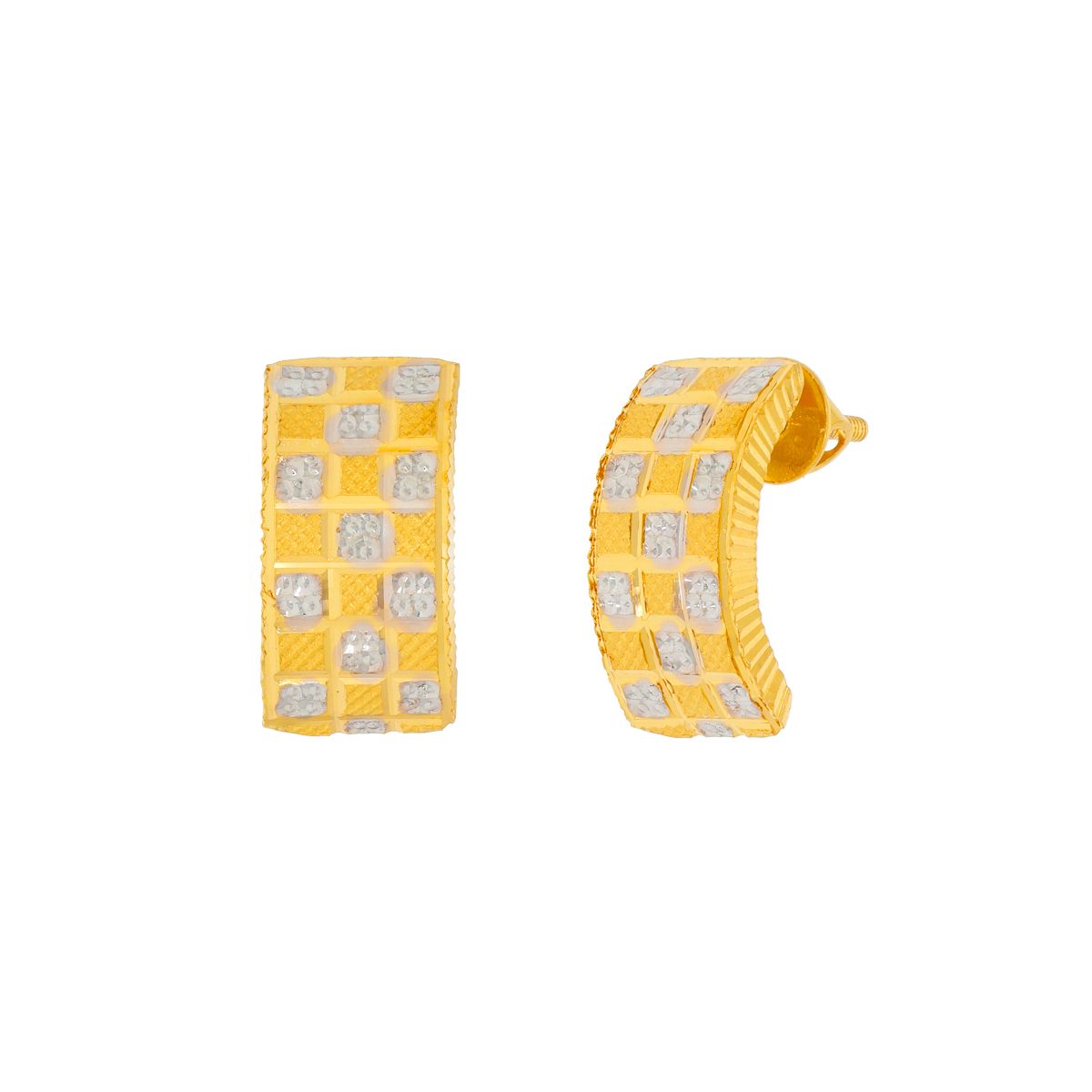22K Chic Slender Gold Studs