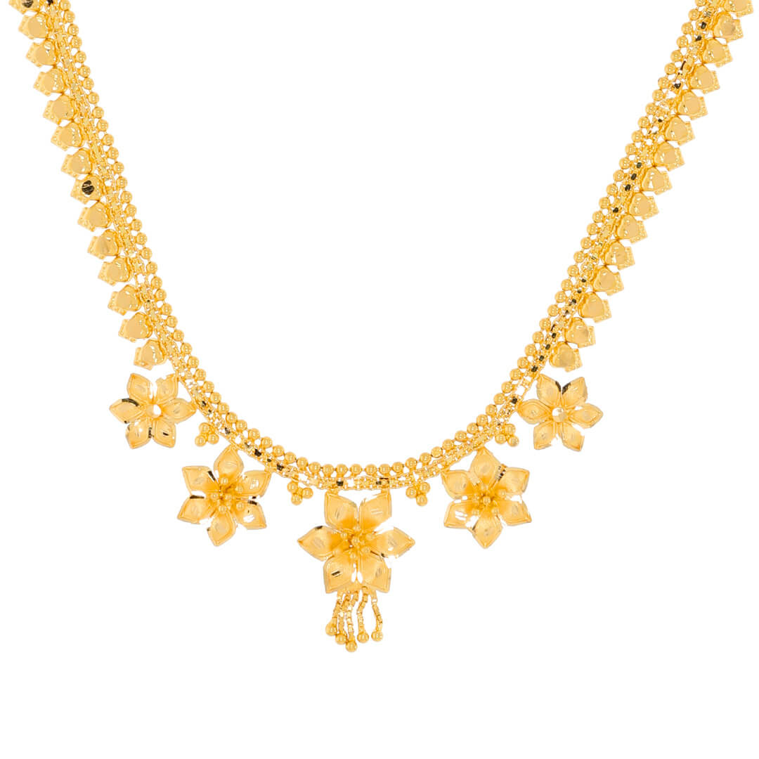 Cheerful Blossom Gold Short Necklace