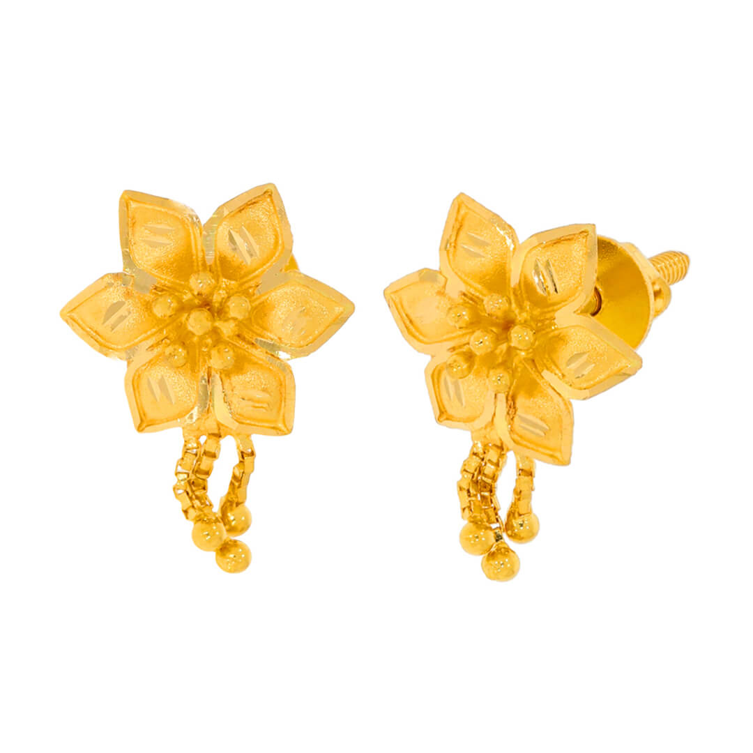 Cheerful Blossom Gold Short Necklace
