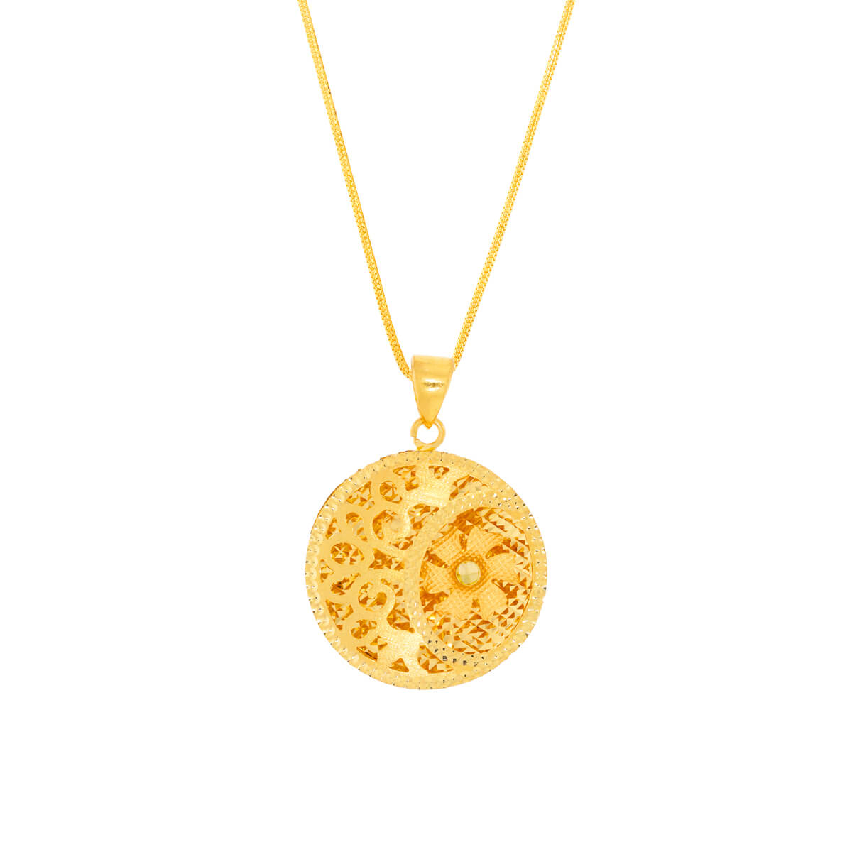 Exclusive Floral Artistry Gold Pendant