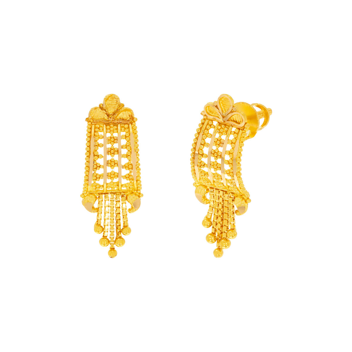 Slender 22K Gold Studs for Sleek Minimalistic Touch