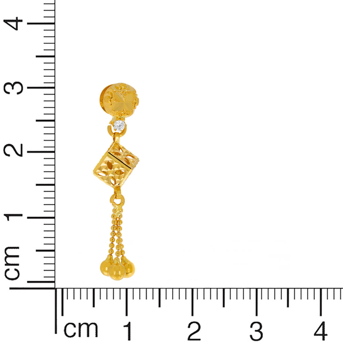 22K Minimal Gold Danglers with Modern Twist