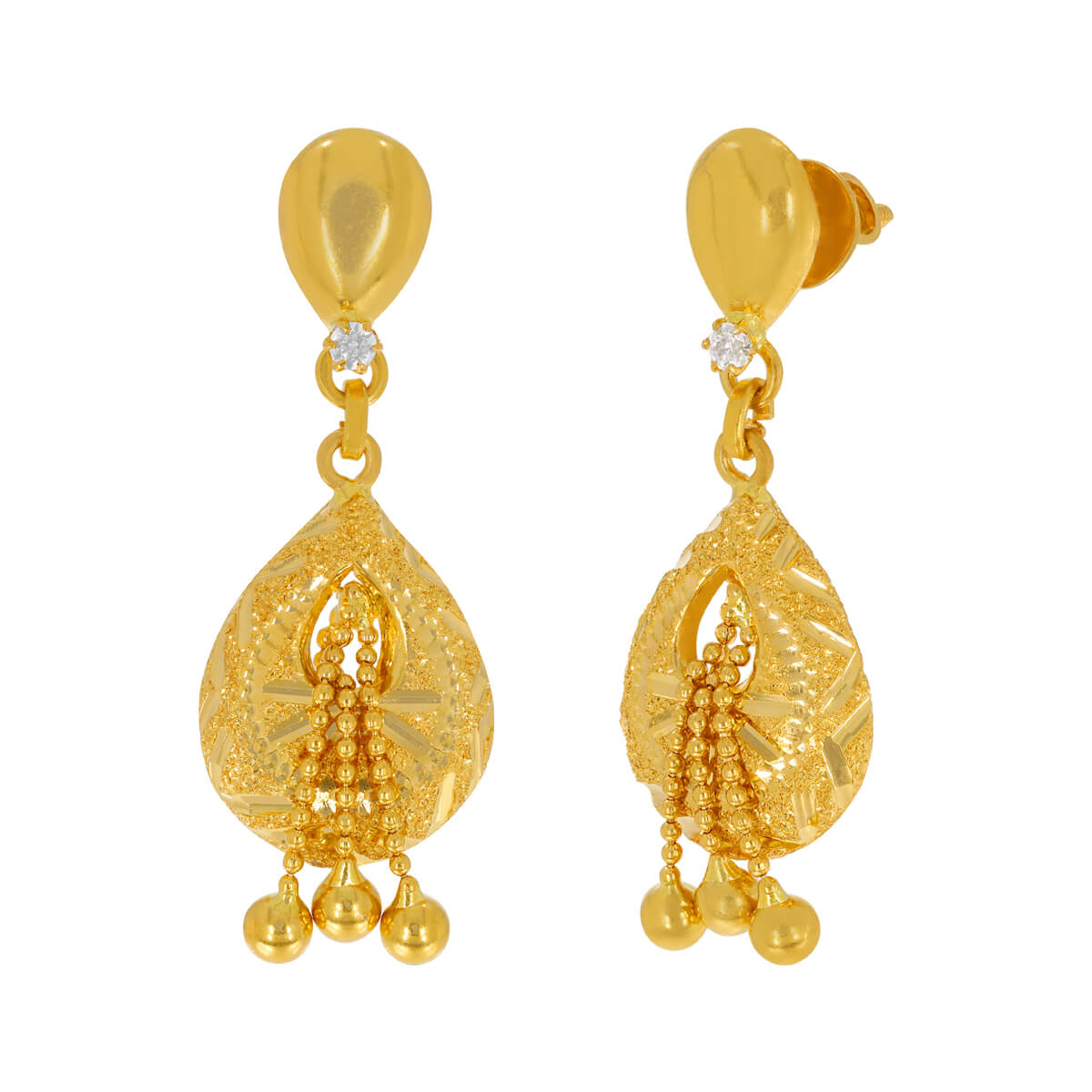 Modern Minimalism 22K Gold Danglers