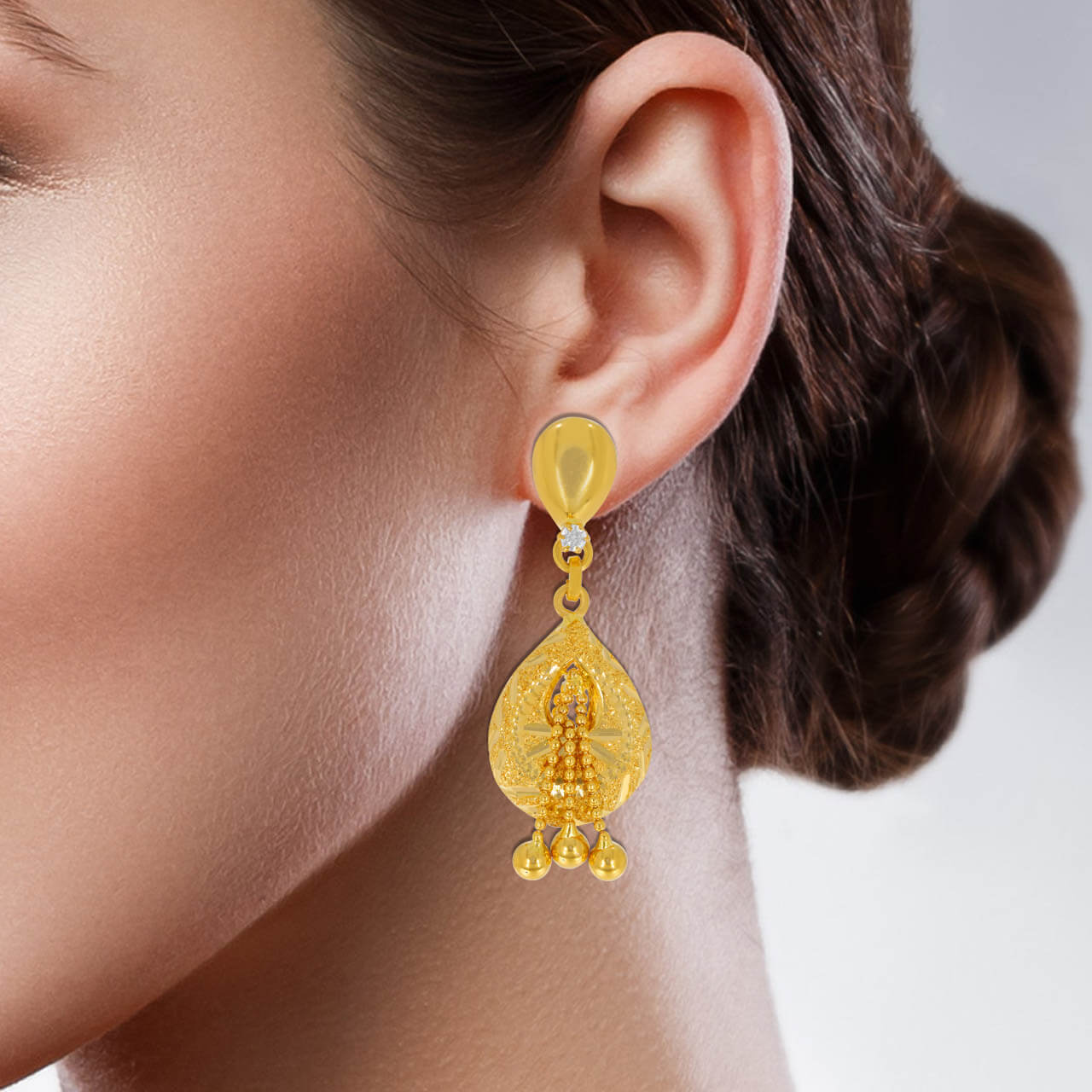 Modern Minimalism 22K Gold Danglers