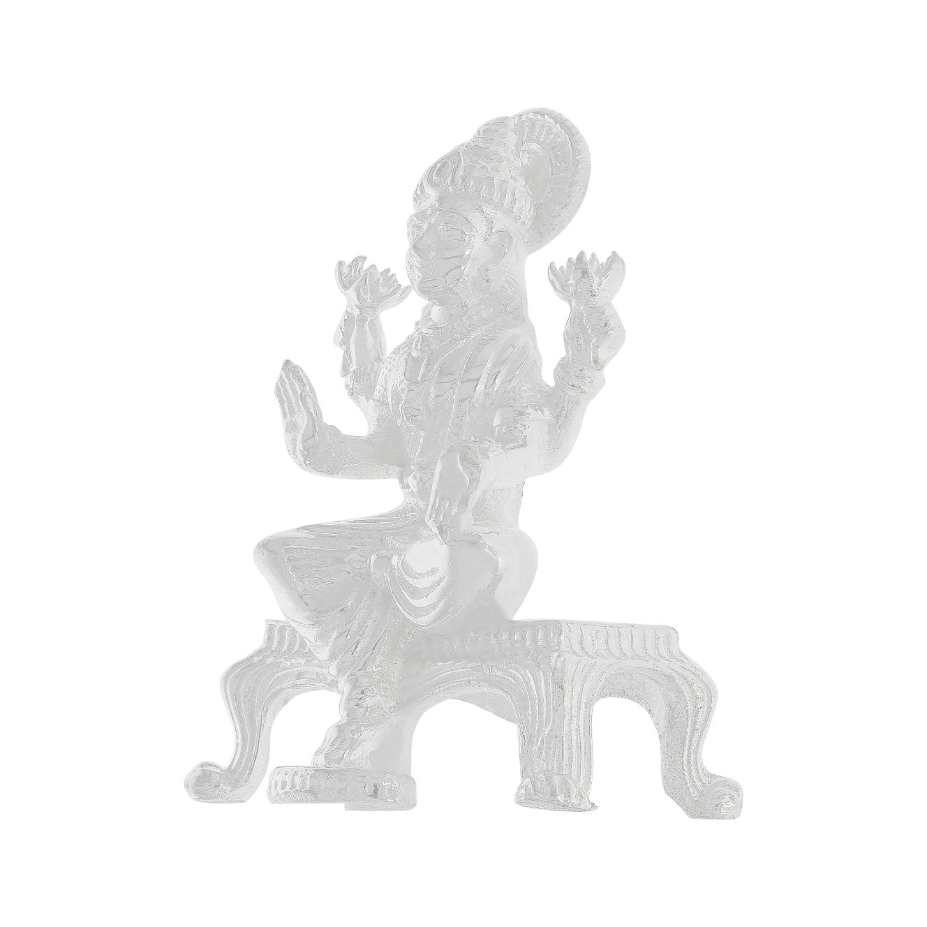 Tranquil Glow Silver Laxmi Idol