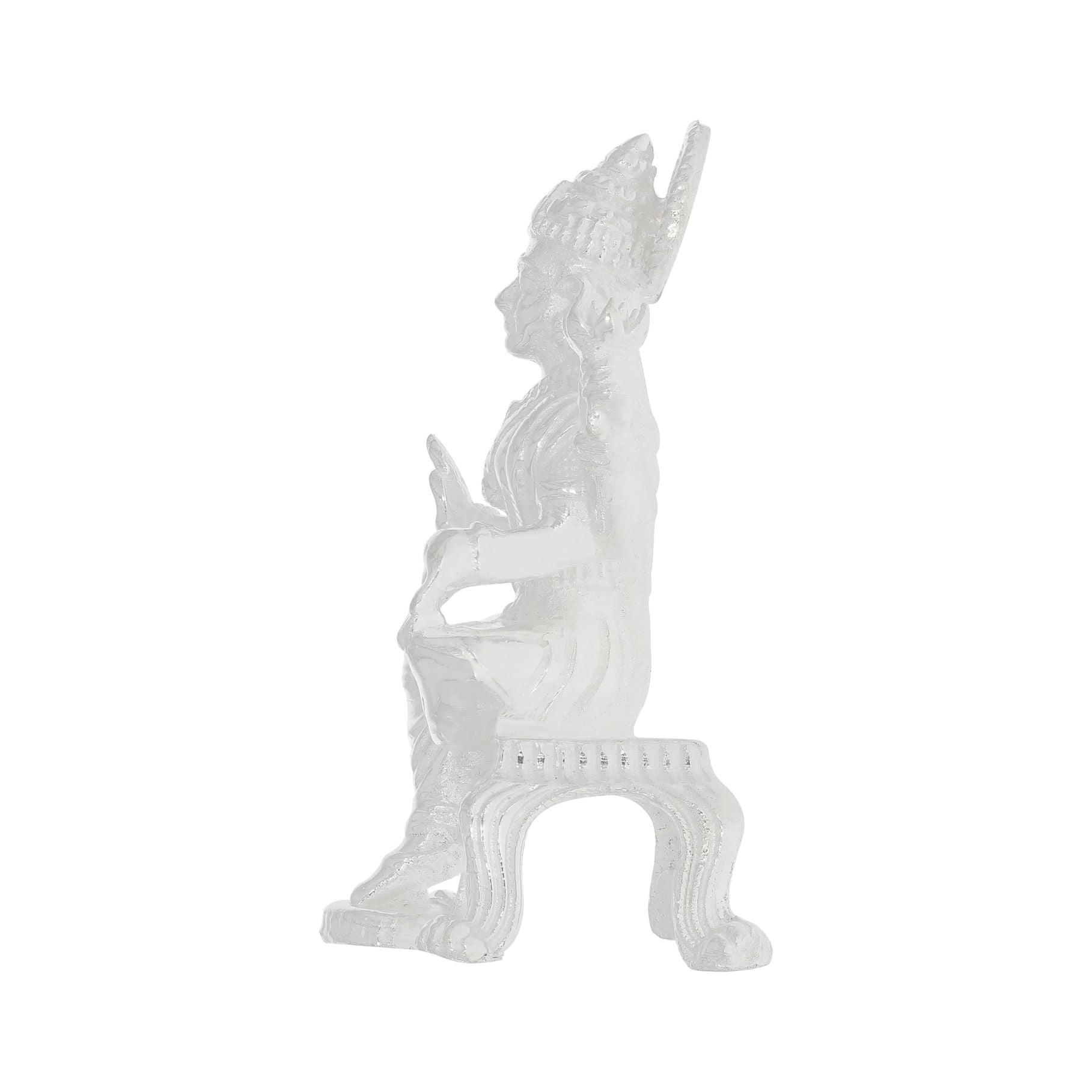 Tranquil Glow Silver Laxmi Idol