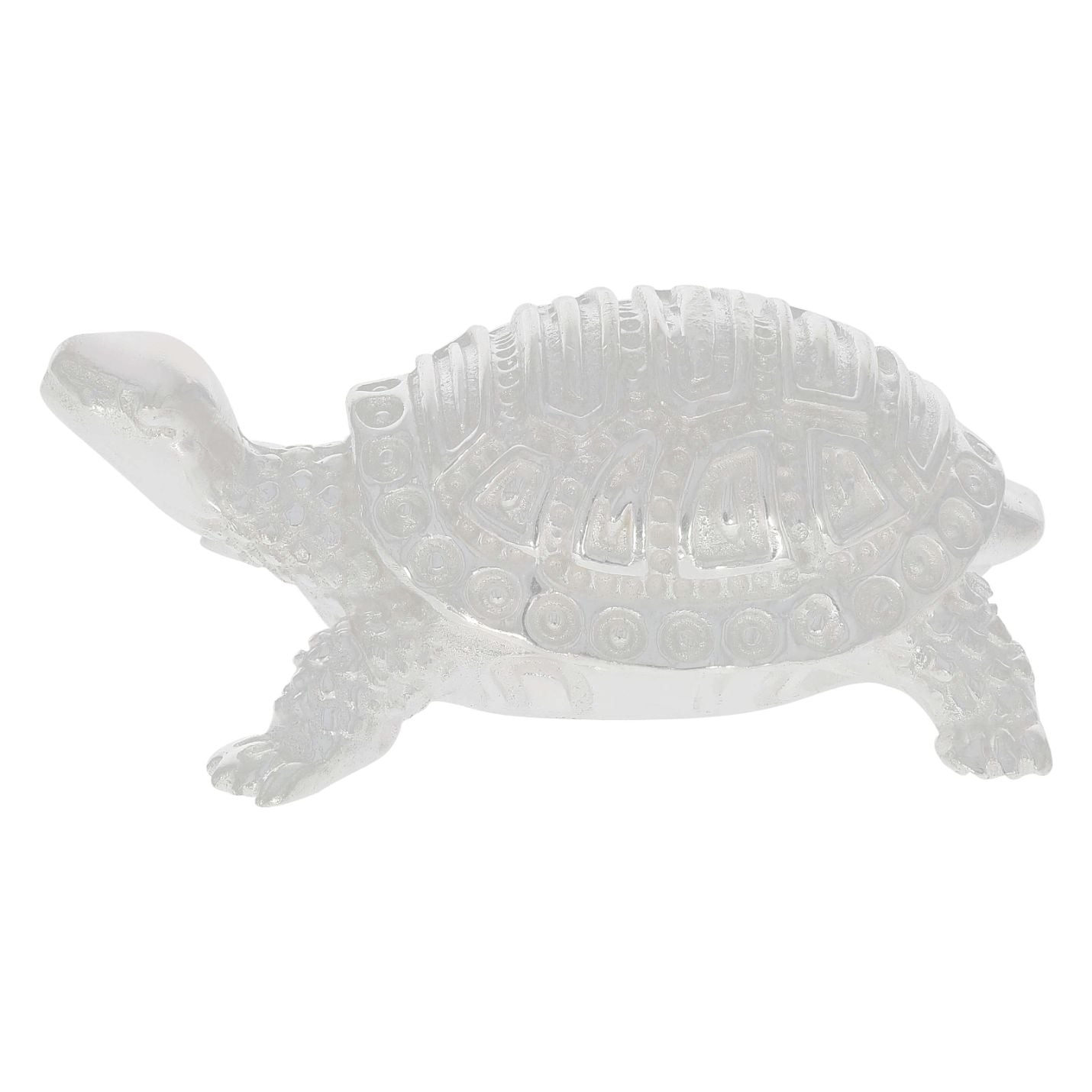 Peaceful Pious Silver Tortoise Idol