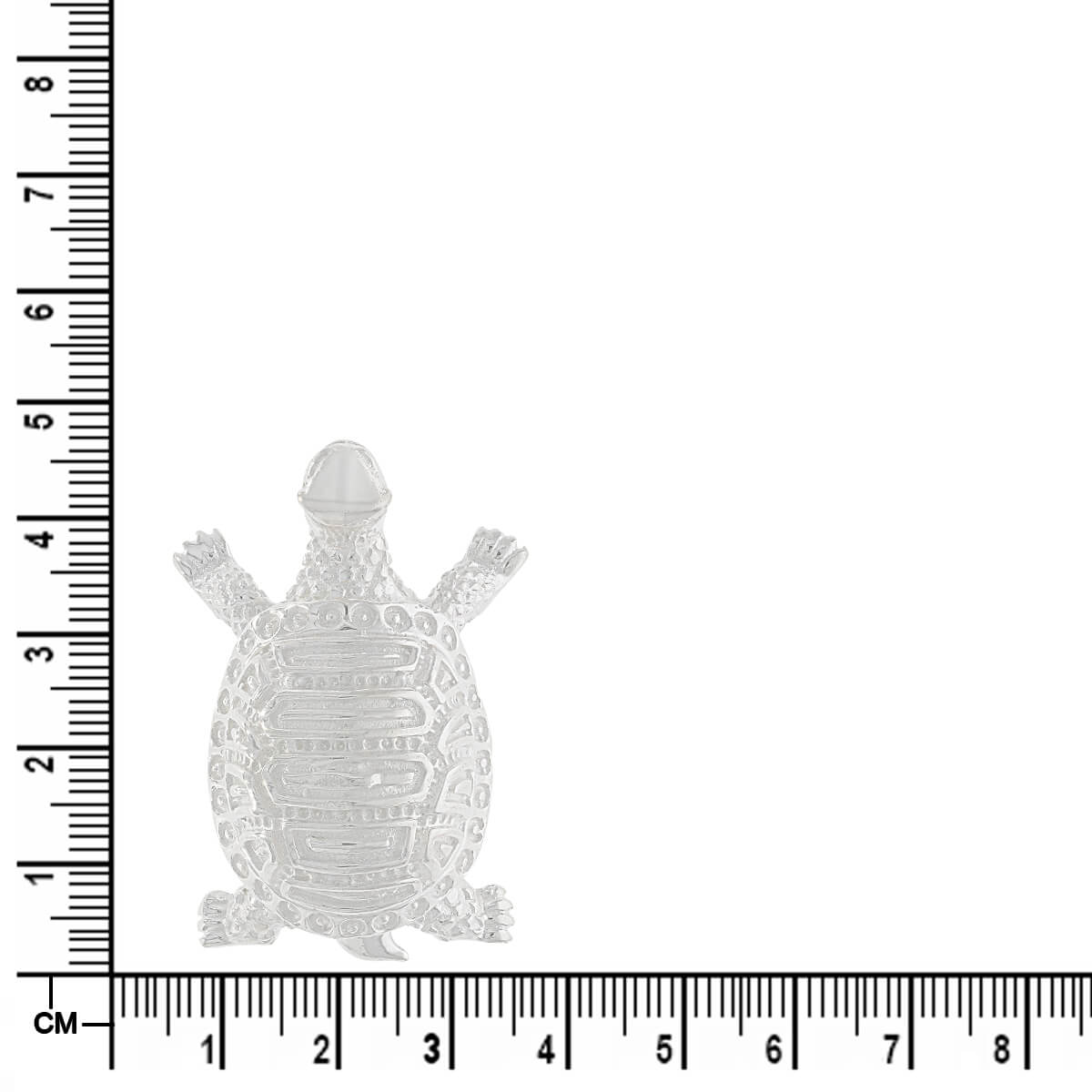 Peaceful Pious Silver Tortoise Idol