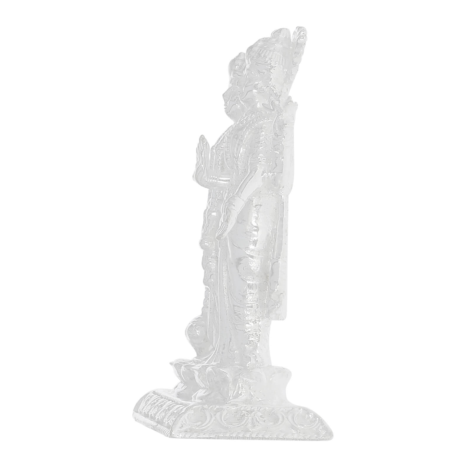 Exalted Elegance Silver Lord Vishnu Idol