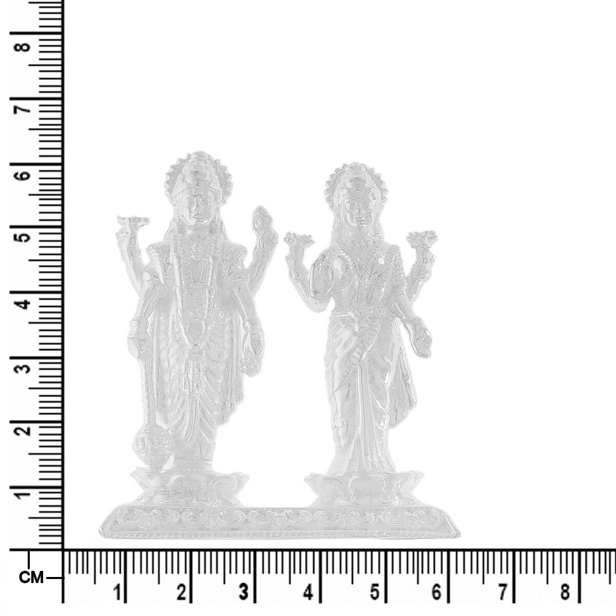 Exalted Elegance Silver Lord Vishnu Idol