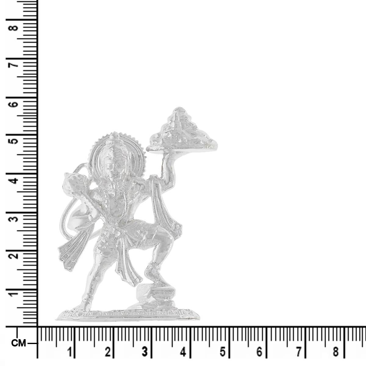 Mighty Majestic Silver Hanuman Idol
