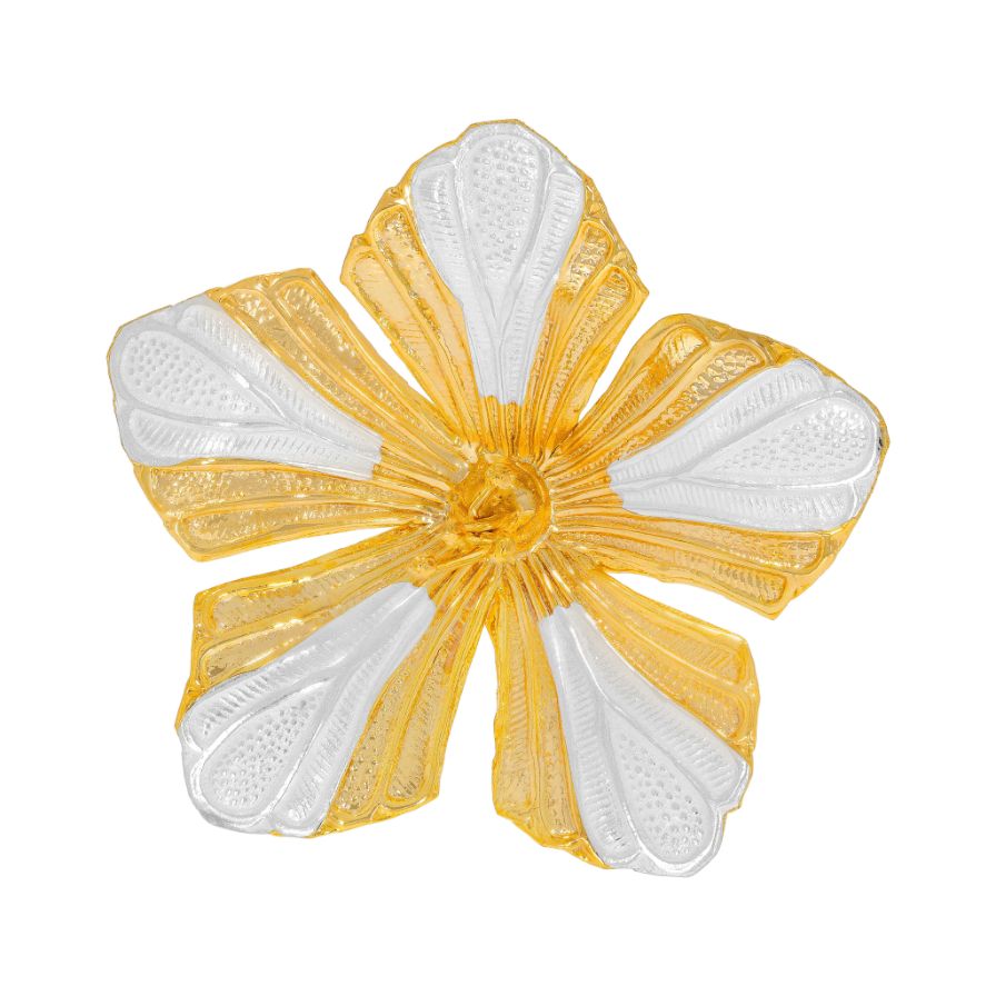 Gold Plated Silver Glorious Jaswand Flower