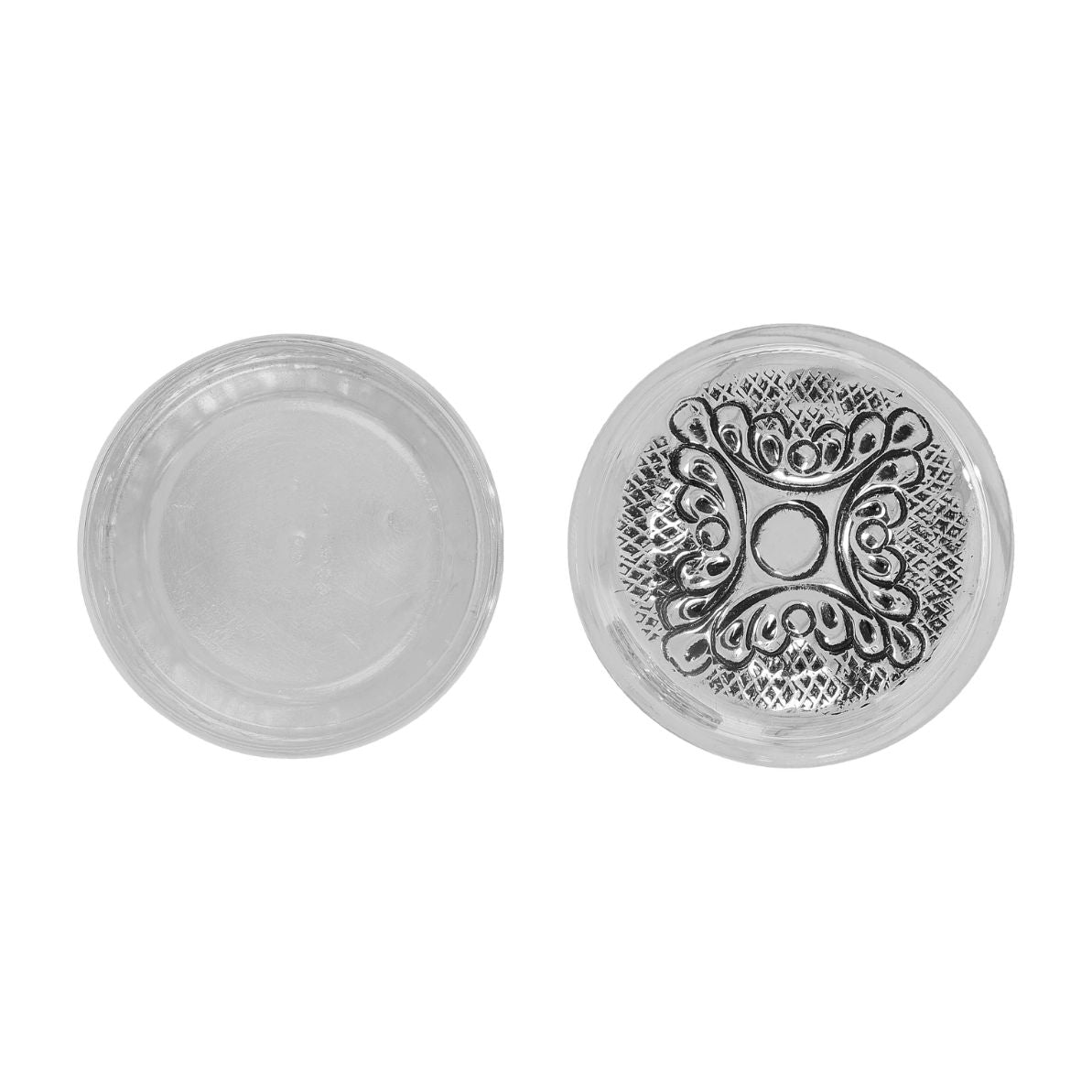 Cativating Elegance Silver Kumkum Box