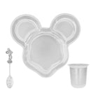 Stunning Shine Silver Mickey Mouse Plate Set For Kids