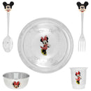 Adorable Sparkling Silver Minnie Mouse Plate Set For Kids
