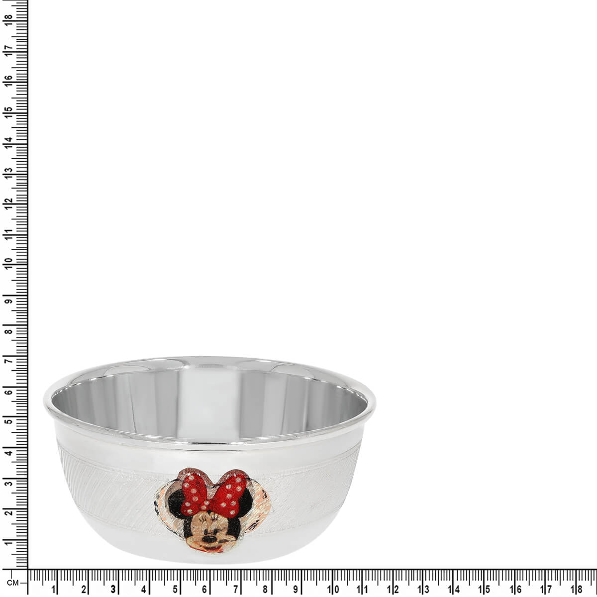 Adorable Sparkling Silver Minnie Mouse Plate Set For Kids