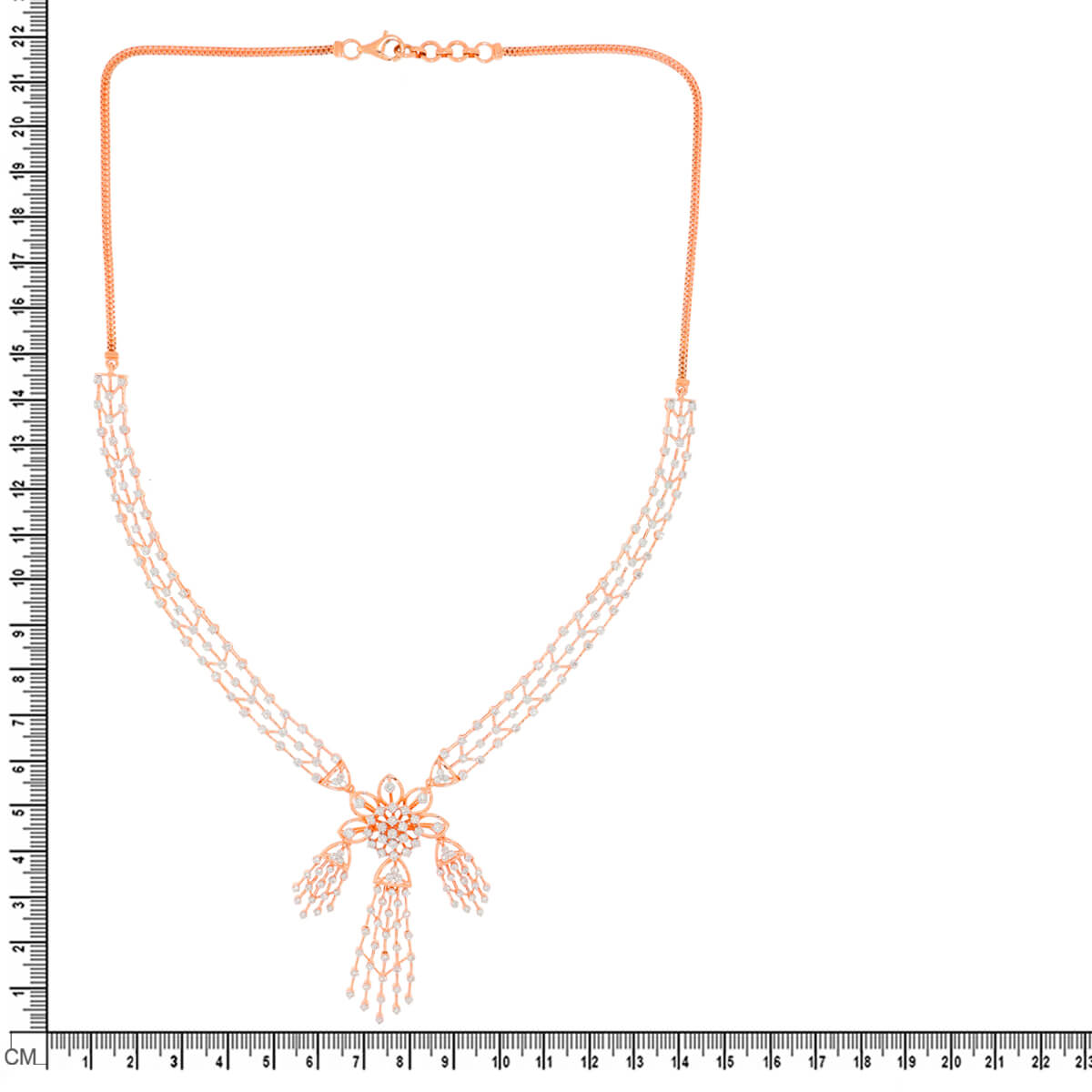 Classy Shimmer Diamond Short Necklace