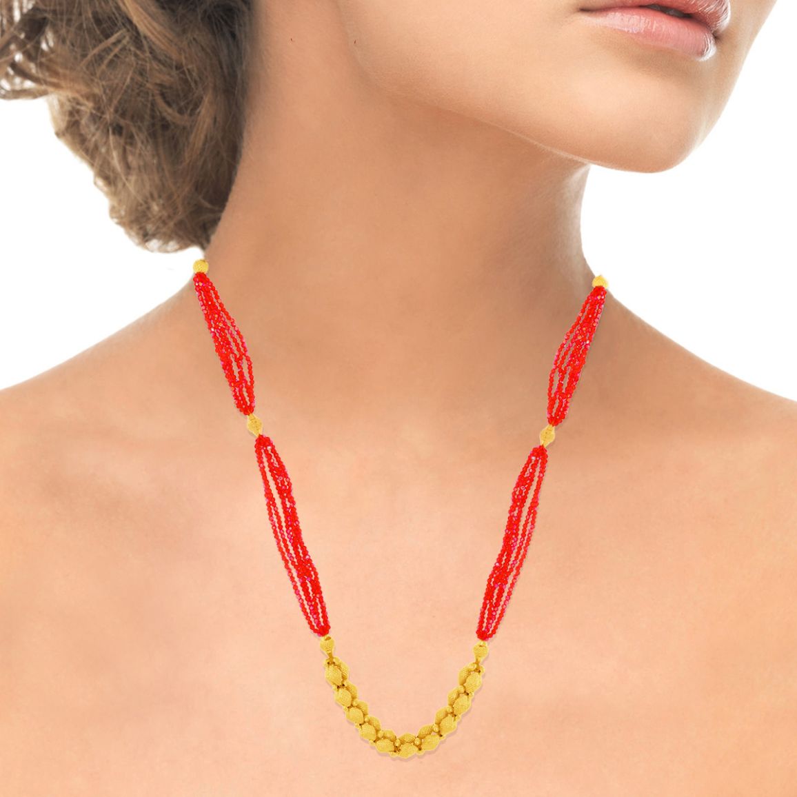 Cherry Glow Gold Mala