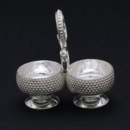 Silver Fancy Kumkum Jodwati Karanda For Pooja