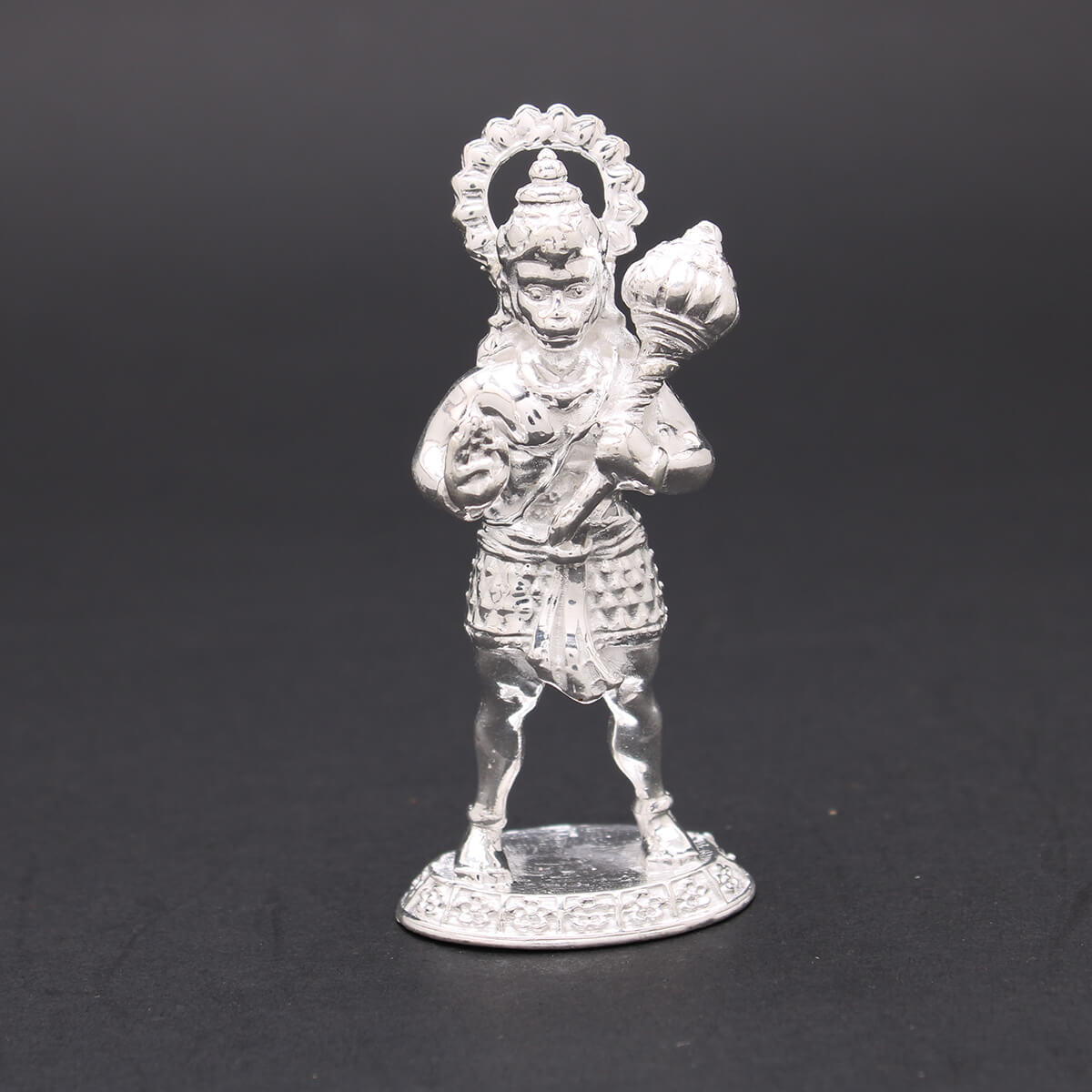 Grandoise and Radiant Silver Hanuman Idol