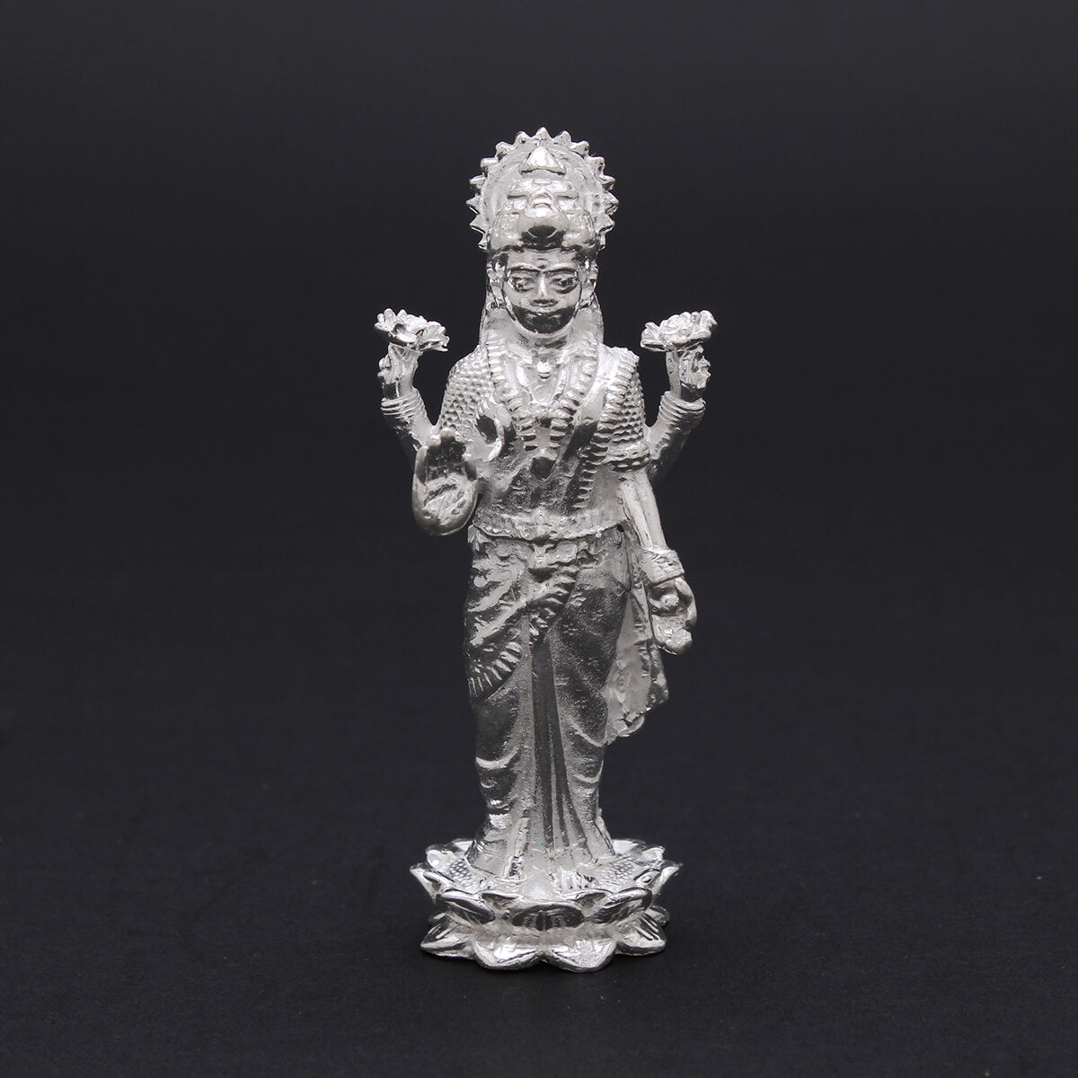 Compassionate Elegance Silver Laxmi Idol