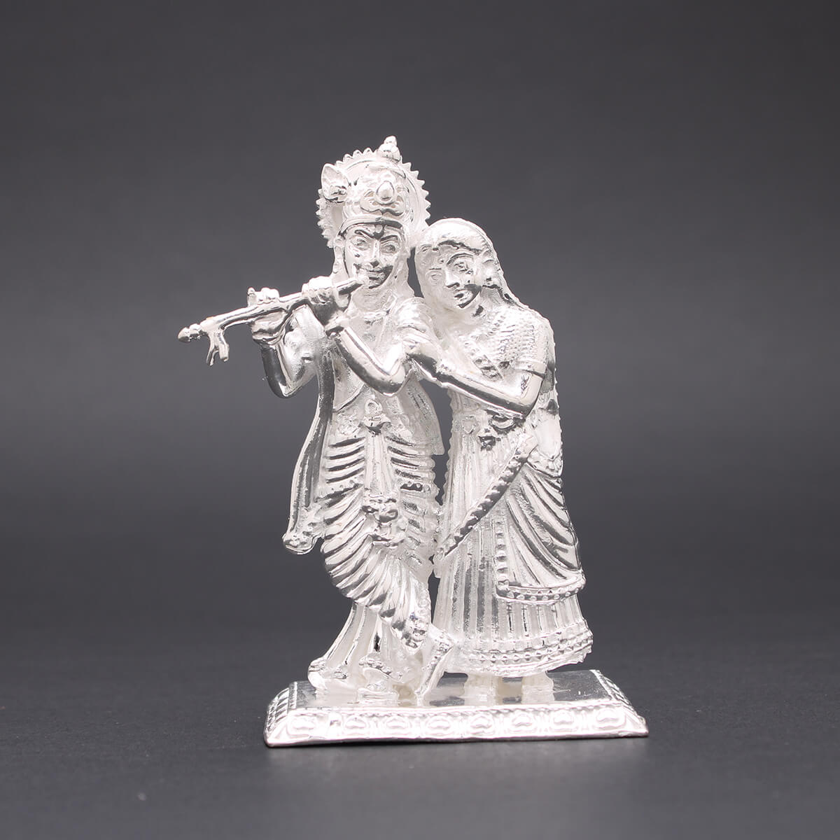 Pure Serenity Radha Krishna Silver Idol