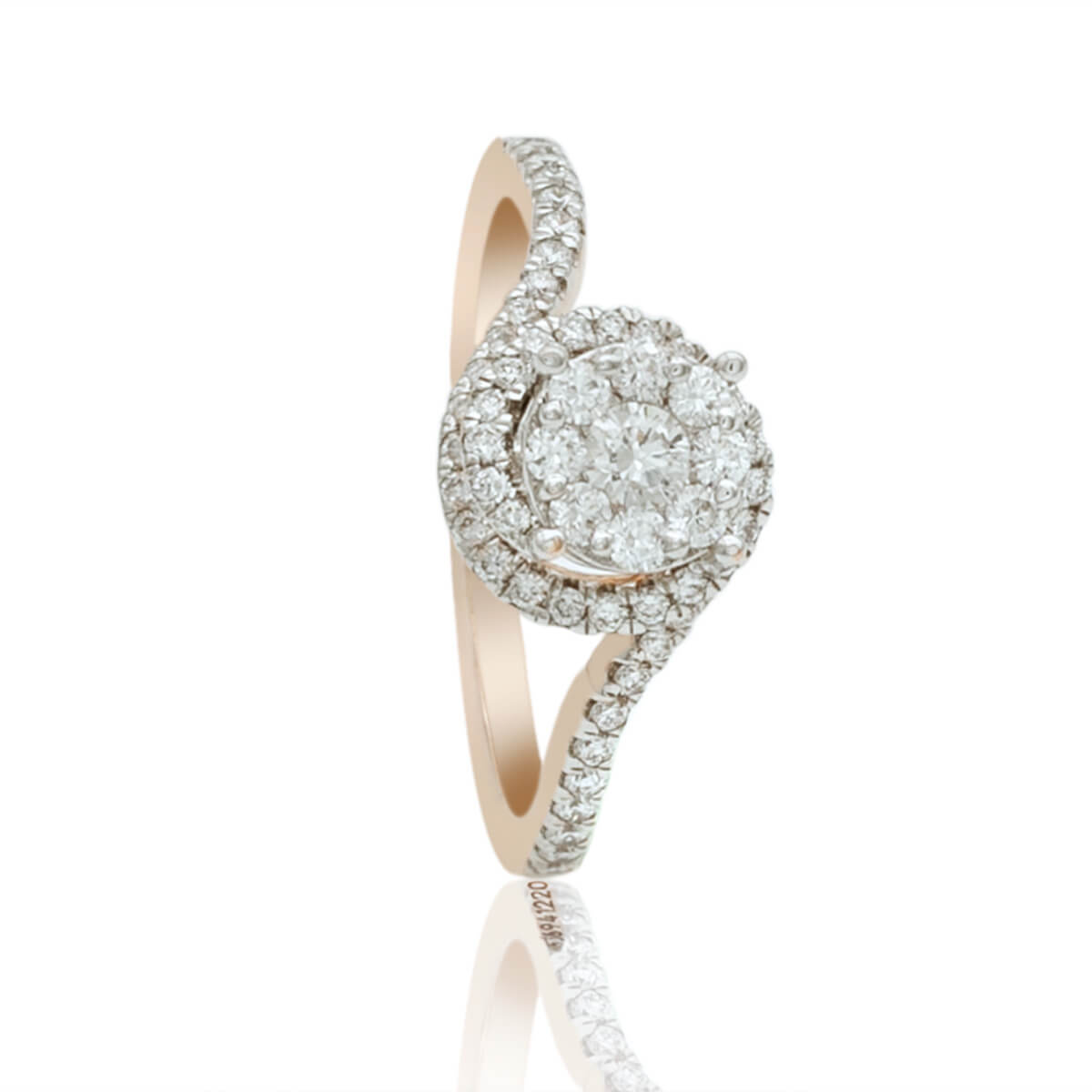 Floral Charm Glow Diamond Engagement Ring for Women