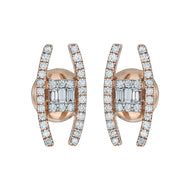 Effortlessly Sleek 18K Rose Gold Studs
