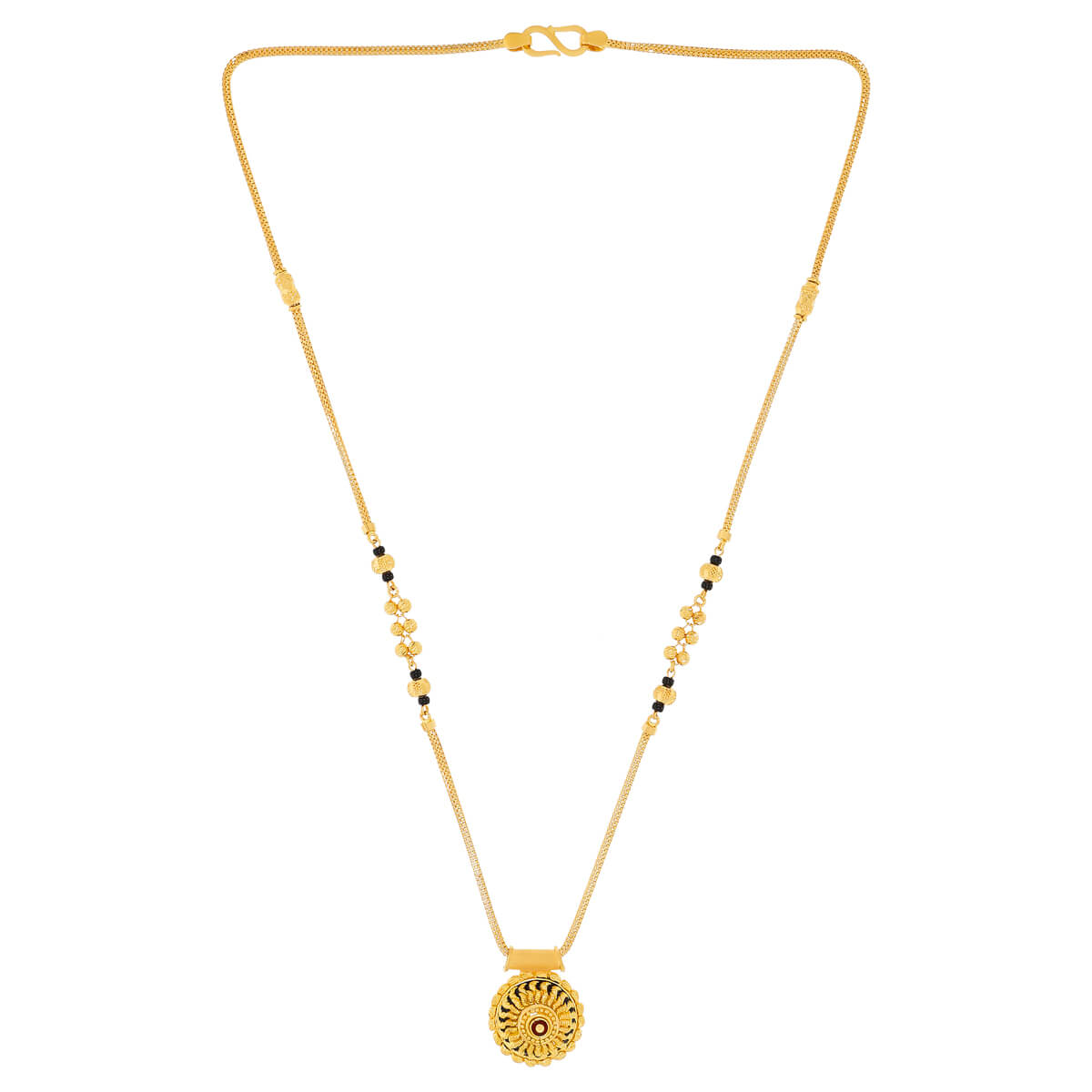 22K Dainty Charm Gold Short Mangalsutra