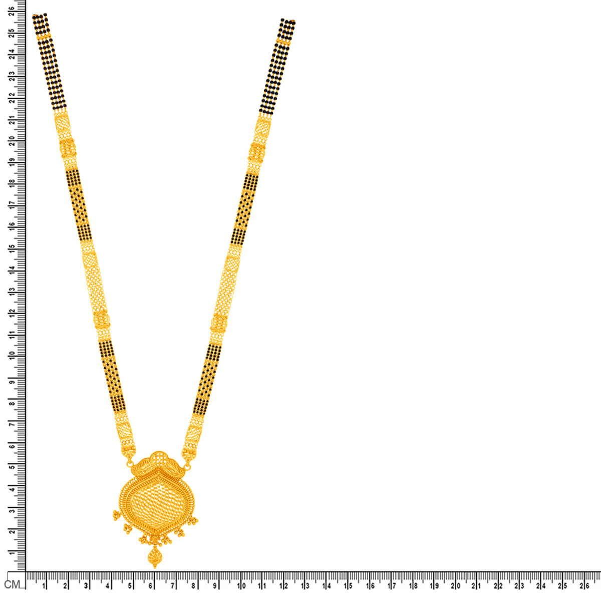 Elgant Jhali Radiant 22K Gold Long Mangalsutra