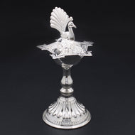 Lustrous Peacock Elegance Silver Samai
