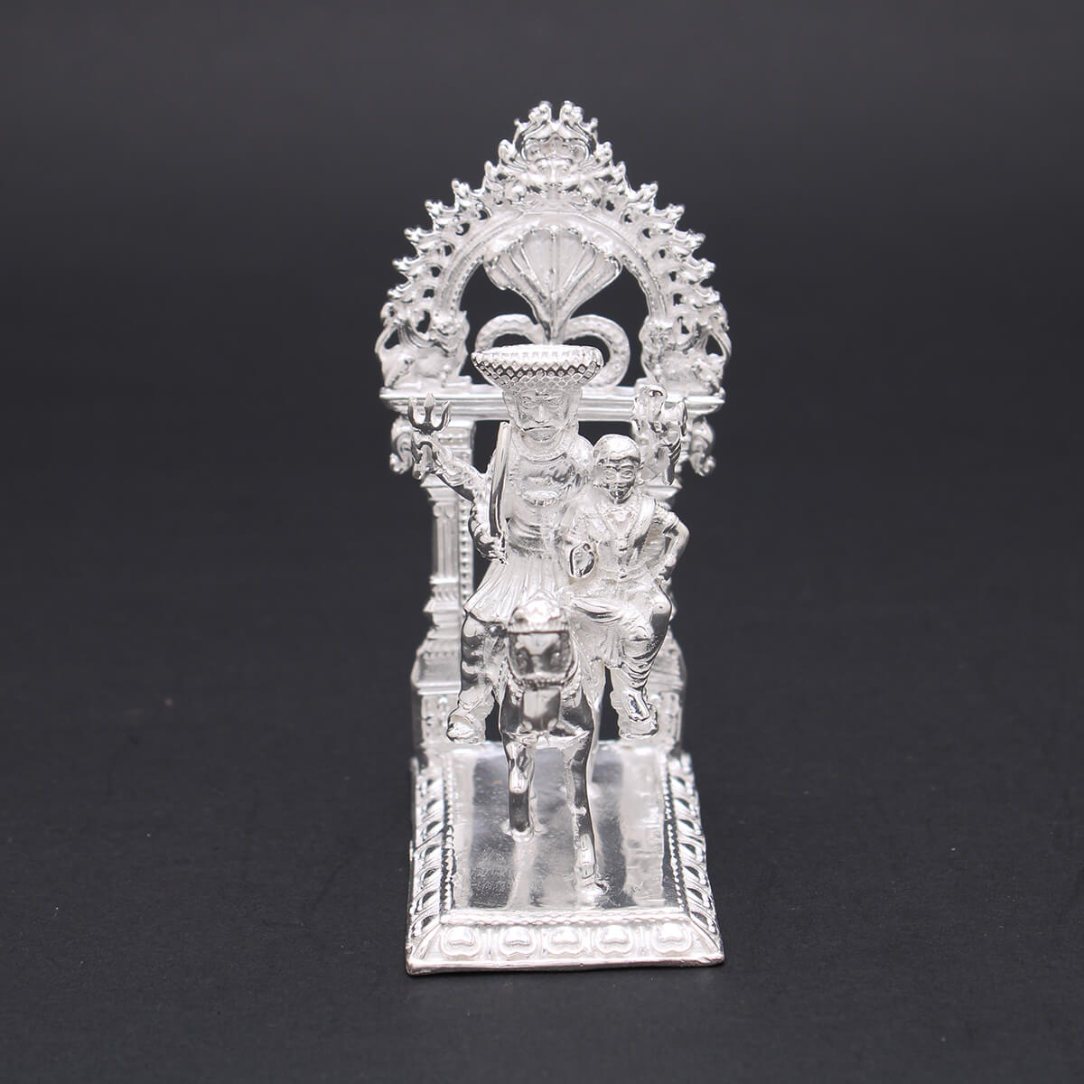 Celestial Shine Silver Khandoba Idol