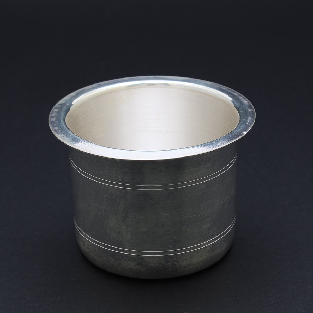 Glossy Finish Silver Panchpatra