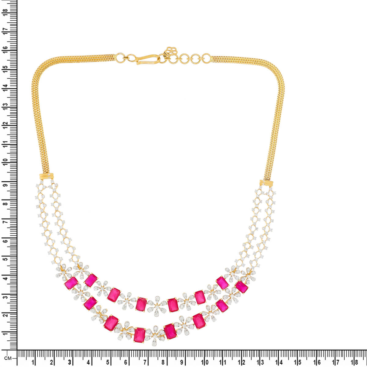 Crimson Radiance Diamond Necklace