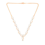 Foliate Shine Diamond Short Necklace