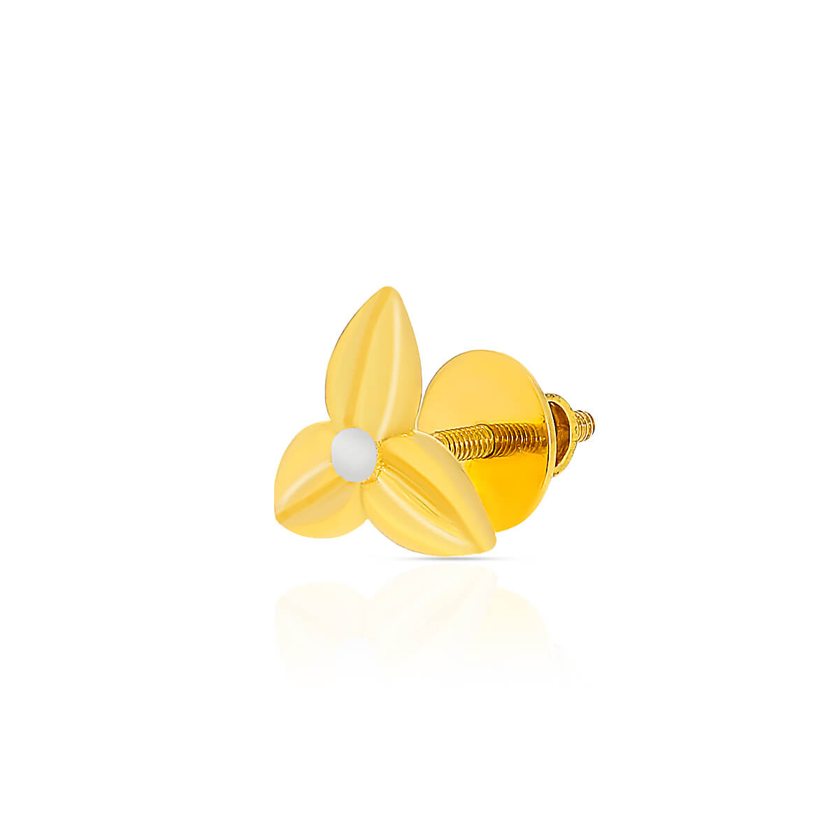 Modern Minimalist 18K Gold Tri-Petal Studs