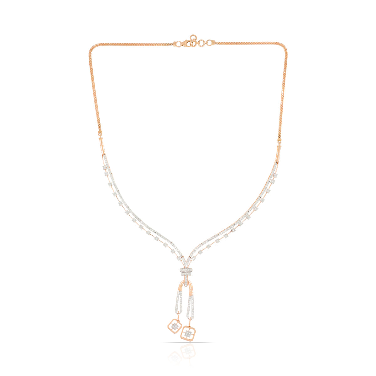 Contemporary Shimmer Diamond Short Necklace