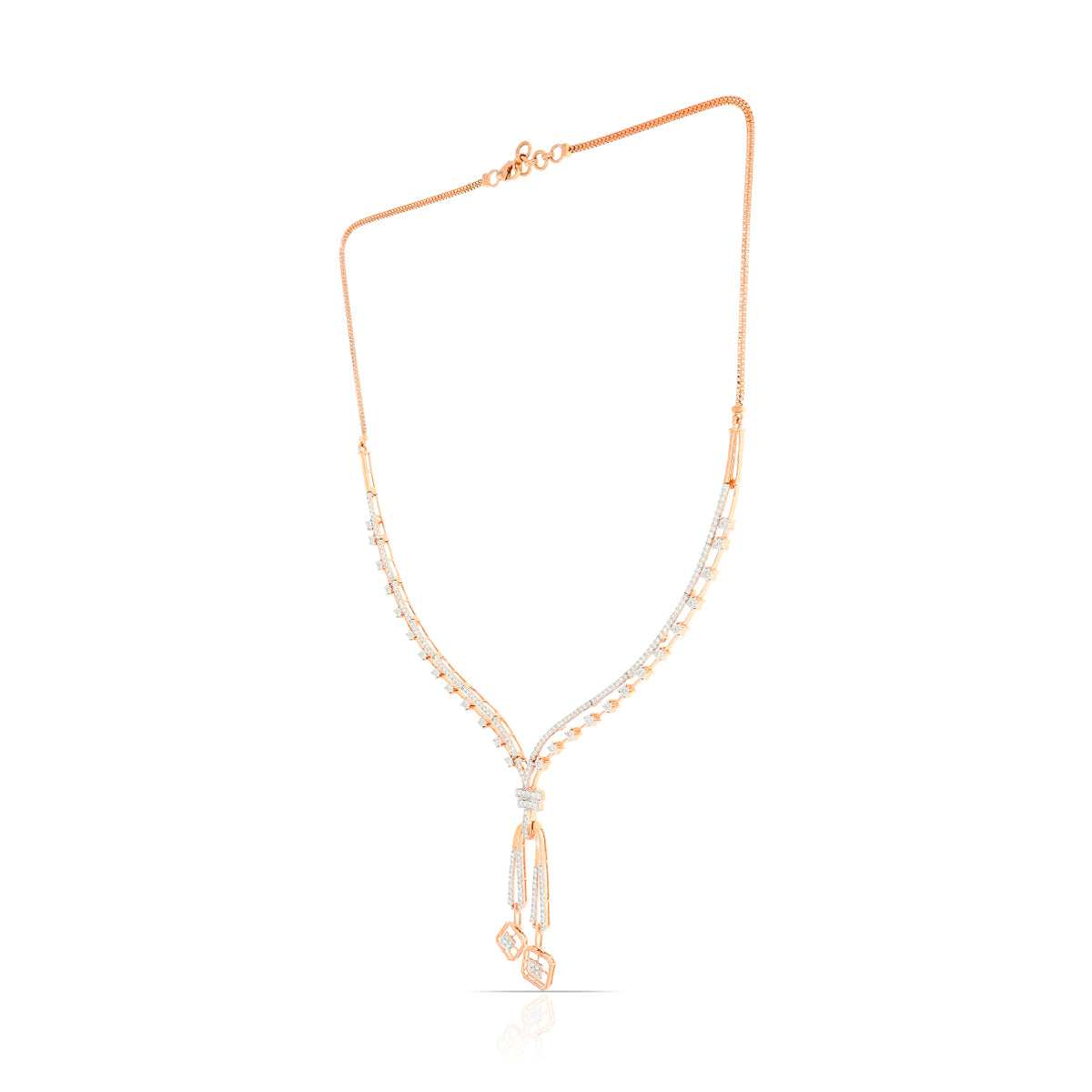 Contemporary Shimmer Diamond Short Necklace