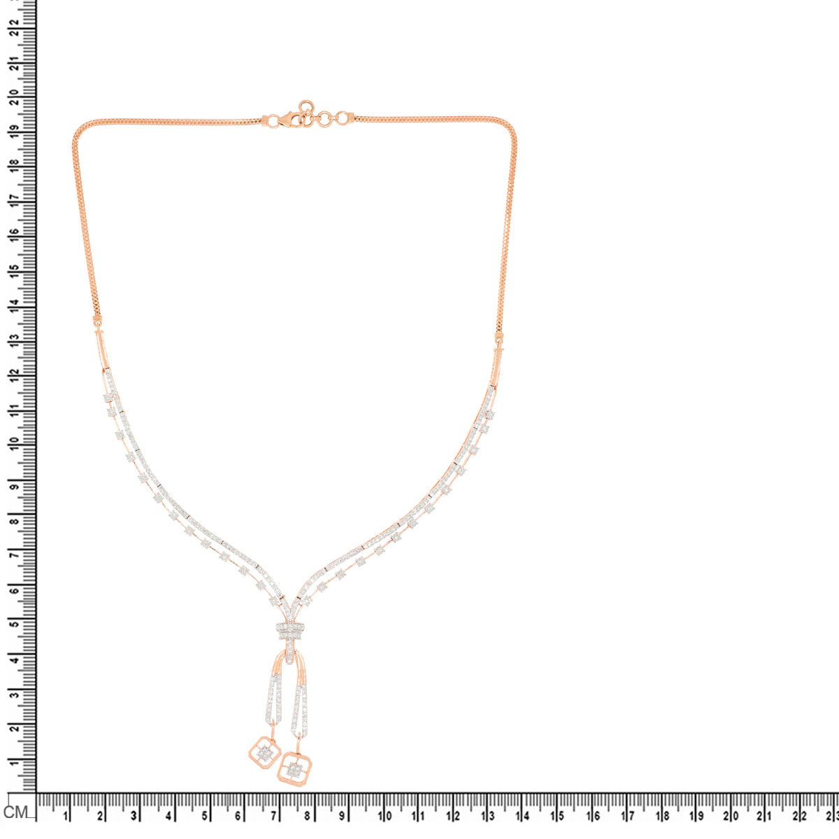 Contemporary Shimmer Diamond Short Necklace